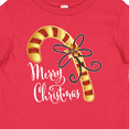 thumbnail image 4 of Inktastic Merry Christmas Red and Gold Candy Cane Boys or Girls Baby T-Shirt, 4 of 5