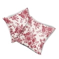 thumbnail image 7 of Red Floral Block Print Pillow Covers 16x16 Inch Set of 2, Vintage Floral Spring Decorative Throw Pillow Cases Boho Cushion Covers Rustic Decoration Gift Farmhouse Home Sofa Couch Bedroom Decor, 7 of 7