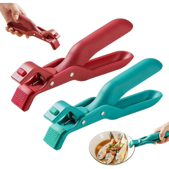 2026 New Upgrade Hot Plate Gripper Lifters Tongs, Multi-function Anti-Scald Bowl Clip,Silicone Non-slip Hot Dish Plate Holder,Microwave Oven Cooking,Kitchen Utensil for Bowls,Pans,Dishes (1Set)