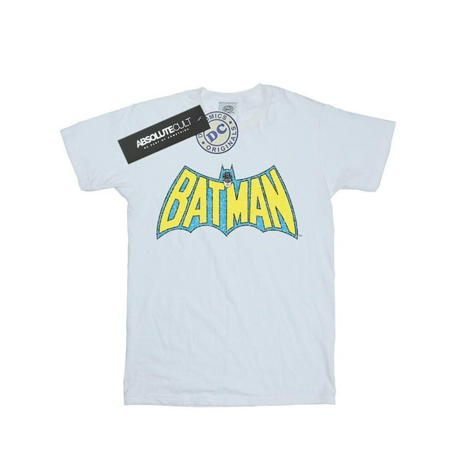 DC Comics T-Shirt pour Hommes Batman à Logo Craquelé