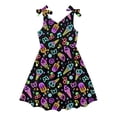 thumbnail image 2 of WOYY Girl's Summer Casual Dress Stylish Sundress with Adjustable Straps, Black, 2 of 5