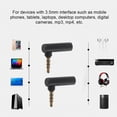 thumbnail image 3 of Angán Reido 90 Grados Adaptador de Audio Liviano, Adaptador de Audio Masculino A Hispra Negro de 3.5pcs de 3.5 mm, Fácil de Enchufar Para Dispositivos Con Interfaz de 3.5 mm, 3 of 7
