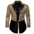 thumbnail image 1 of Costume Homme Paillettes Brillantes Col Rabattu Bal Queue-de-Pie Smoking, 1 of 5