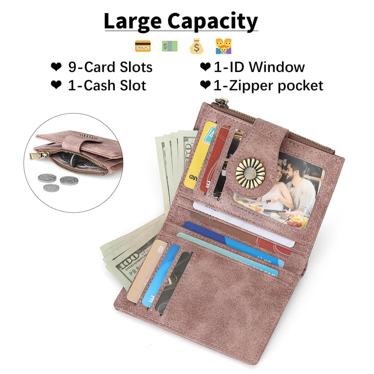 Kalunma Small Bifold Wallet, Leather RFID Blocking photo 5
