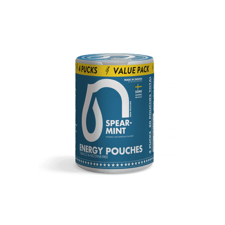 Nectr Energy Pouches 50MG, Spearmint, 4 Count