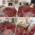 thumbnail image 5 of Large Area Rugs for Living Room Bedroom, Red Flowers 8'x10' Rug Washable Carpet Runner Indoor Outdoor, Spring Floral Botanical Modern Art Non Slip Floor Mats Rug for Kitchen, Patio, 5 of 8
