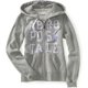 thumbnail image 1 of Aeropostale Sudadera con capucha y cremallera completa Aero Stacked 87 para mujer, gris, XS Aeropostale  Sudadera, 1 of 1