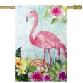thumbnail image 3 of Northlight Tropical Flamingo Spring Outdoor House Flag 28" x 40", 3 of 8