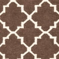 thumbnail image 2 of SAFAVIEH Dhurrie Brad Geometric Moroccan Wool Area Rug, Brown/Ivory, 2'6" x 4', 2 of 3