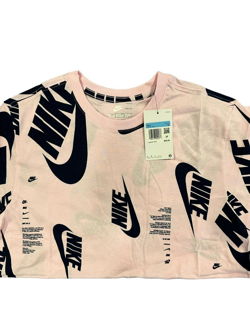 Nike AOP Tee Shirt DR7817-663 Black Pink All Over Print T-Shirt