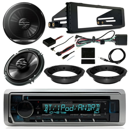 98-13 Harley Audio Upgrade - Kenwood Bluetooth CD Receiver, 2x Pioneer 6.5