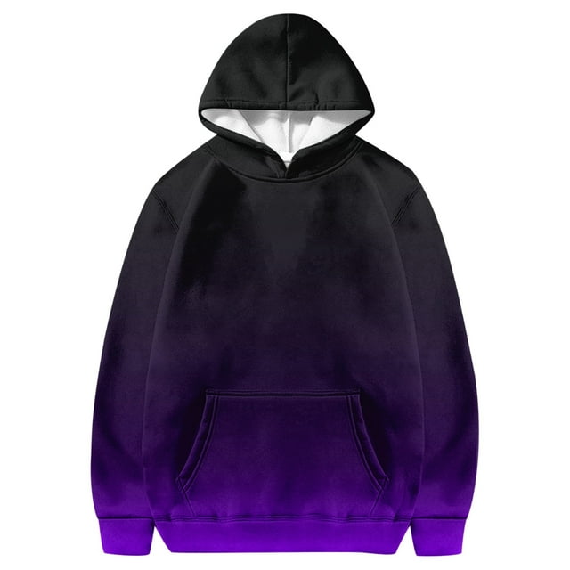 PMVFHDE Chandails à Capuche Décontractés pour Filles Grande Taille, Automne et Hiver, Couleur Dégradée, Col Rond, Manches Longues, Poche, Sport, 2-3 Ans