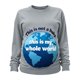 thumbnail image 4 of RKSTN Funny Maternity Sweatshirt for Women Plus Size Crewneck Pregnancy Graphic Print Sweatshirt Womens Casual Oversized Round Neck This is Not a Baby, This is My Whole World Print Sweatshirt, 4 of 7