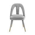 thumbnail image 3 of TOV Furniture Petra 19.3" Transitional Velvet Side Chair in Light Gray, 3 of 7