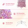 thumbnail image 5 of Huisuilinss Prelit Artificial Christmas Tree,Gradient Pre-Lit Pencil Christmas Tree,Snow Flocked Christmas Tree With Warm White Lights,Foldable Base,Holiday Decoration For Home Office Party, 5 of 9