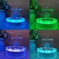 thumbnail image 2 of Elegante base de jarrón con luz LED, soporte de exhibición plano con batería recargable para centros de mesa, ilumina tu decoración con modos de iluminación multicolor., 2 of 5