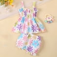 thumbnail image 2 of Gerichy Girls Summer Outfits, Cute Fashion Print Shirt Short Sleeve Suit Girls Flower Shorts, 2 of 4