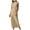Khaki, variant on WENWU Women's 2024 Summer Short Sleeve Tshirt Dress Casual Crew Neck Beach Long Maxi Dresses Woman Tan Dress Women Summer Outfits