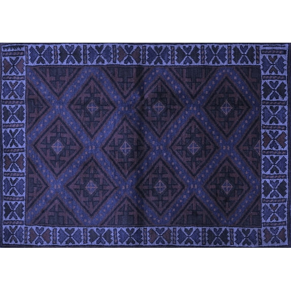 Ahgly Company Indoor Rectangle Persian Blue Traditional Area Rugs, 8' x 10'