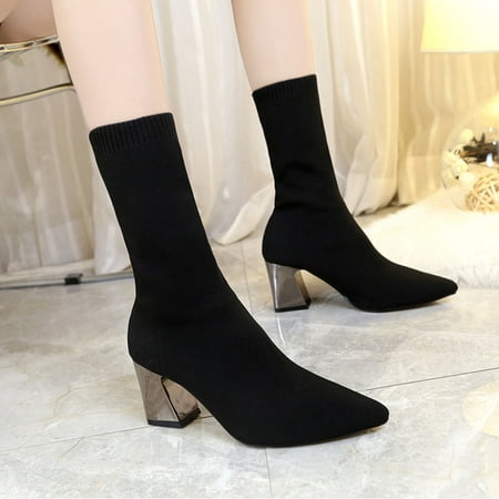 

Weekly Deals! Tejiojio Clearance High Heel Sandals Women s Ladies Sandals Skinny Boots Single Boots Stylish Ankle Boots