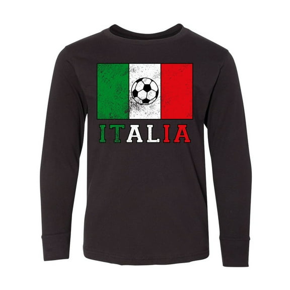 Inktastic Italian Soccer Long Sleeve Youth T-Shirt