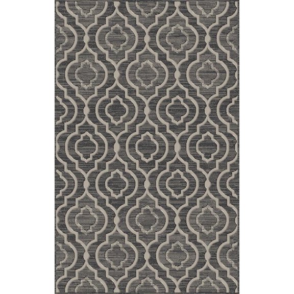 Durable Flat Weave Geometric Diamond Shape Area Rug