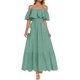 thumbnail image 1 of Vestido ZESICA 2025 de verano con volantes y hombros descubiertos, 1 of 6
