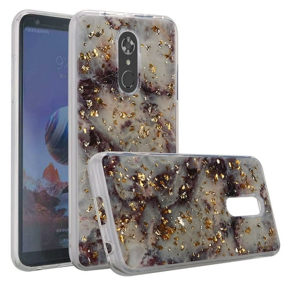 GSA Marble Glitter Case for LG Stylo 4, Stylo 4 Plus - Purple