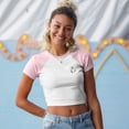 thumbnail image 4 of Dalix Heartly Ghost Short Sleeve Raglan Micro Rib Babe Tee Soft Cute Womens in Pink M Medium, 4 of 5