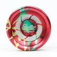 thumbnail image 3 of YoYoFactory Wide Angle Shutter Yo-Yo Blasted Aluminum Finish (Red with Rainbow Splash), 3 of 3