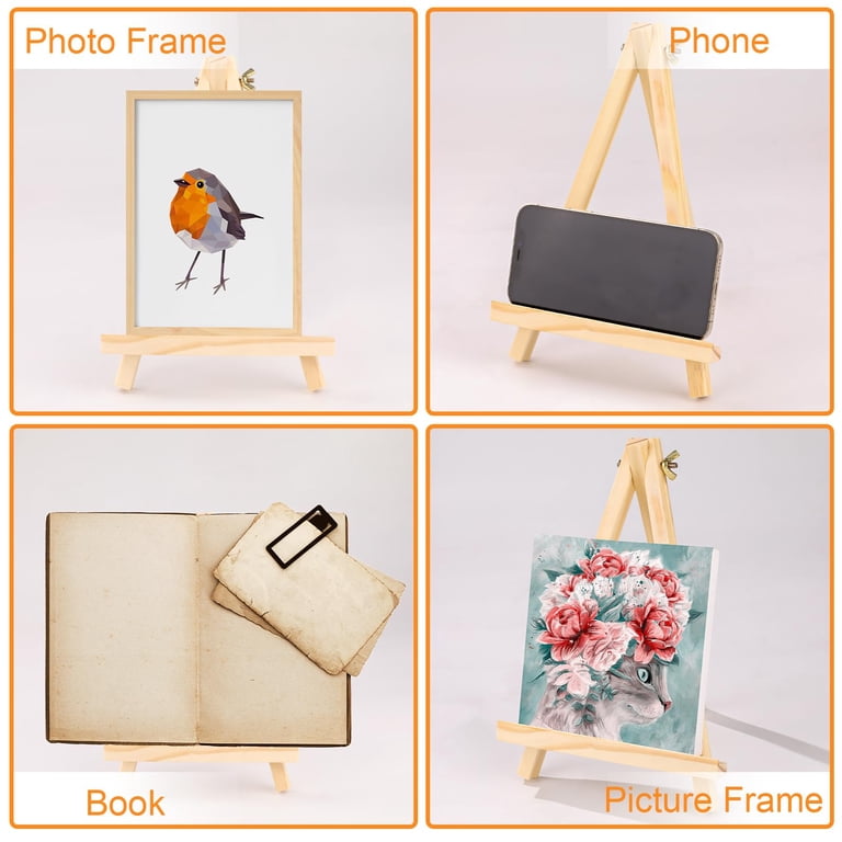 36-Piece Mini Canvas & Easel Set - 6x8 Inch Painting Kit With Wooden Easels For Artists