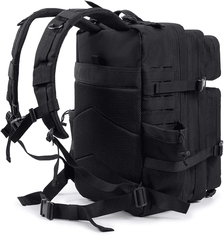 25L/45L Durable Nylon Hiking Backpack for Men, Multi-Day Camping & Travel Backpack with MOLLE System & Side Bottle Pockets