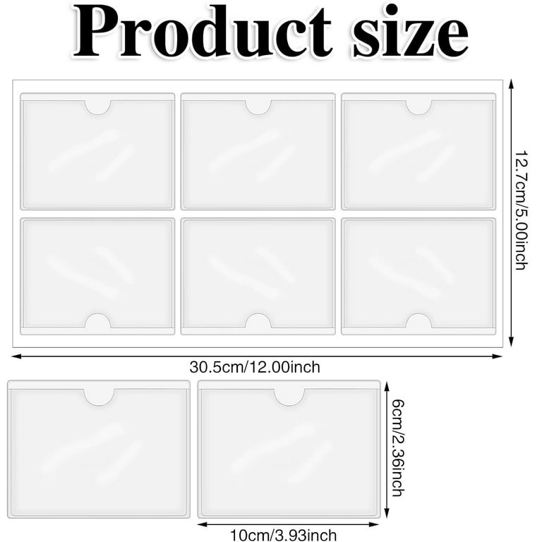 Self Adhesive Business Card Pockets 50-Pack Clear Adhesive Pockets For 4x6 Index Cards Top-Loading Sleeves For Bins, Labels & Organizing Self Adhesive Business Card Pockets 50-Pack Clear Adhesive Pockets For 4x6 Index Cards Top-Loading Sleeves For Bins, Labels & Organizing