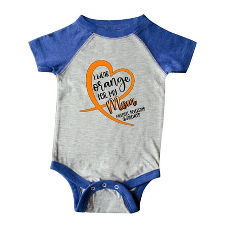 

Inktastic I Wear Orange for my Mom Multiple Sclerosis Awareness Gift Baby Boy or Baby Girl Bodysuit