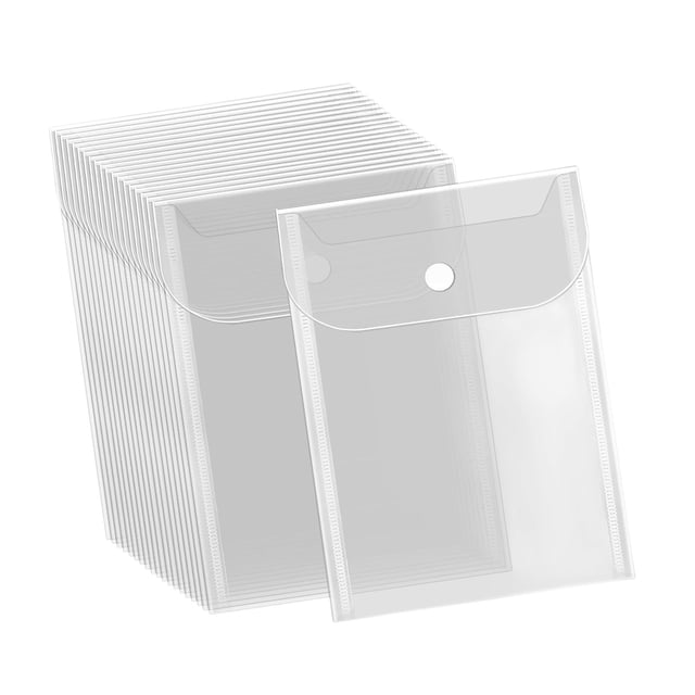 Paquete de 20 bolsas para guardar sellos y troqueles de 13 x 18 cm, sobres para guardar álbumes de recortes, álbumes de información,