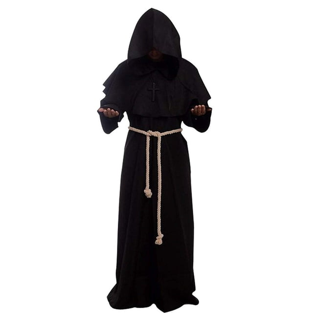 Gothden Robe de Frère Bohème Médiévale Renaissance avec Capuche et Costume de Moine