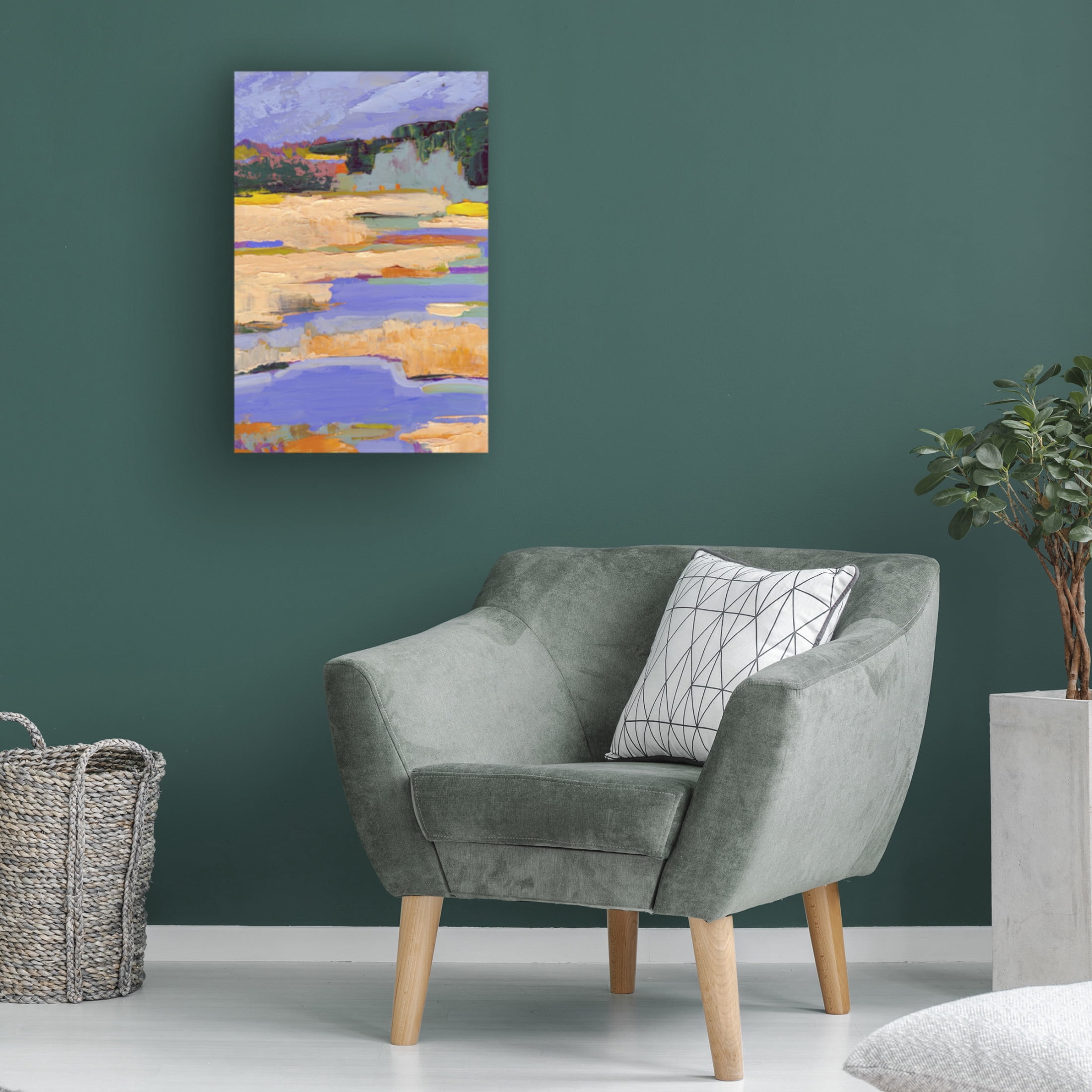 Canvas Wall Art - Toby Gordon 'Marshland' Wall Art for Living Room, Bedroom, or Office Décor by Trademark Fine Art - 30 x 47 Inches