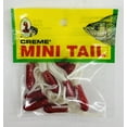 thumbnail image 3 of (6 pack) Creme Lure Glow Mini Tail Soft Bait, Black- Chartreuse, 3 of 3