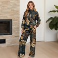 thumbnail image 3 of Renewold Lounge Sets for Women 2 Piece Outfits Lightweight Jogging Suit Wide Leg Pants with Pockets and Drawstring Cowl Neck Sweatshirts Matching Tracksuit Sets, Hunting Camouflage Forest, L, 3 of 7