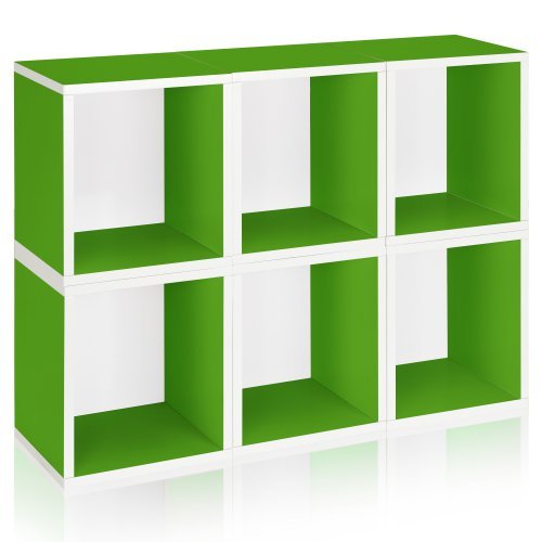 Way Basics Modular 6 Cube Tall Bookcase