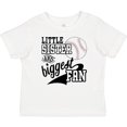 thumbnail image 3 of Inktastic Little Sister and Biggest Baseball Fan Girls Baby T-Shirt, 3 of 5