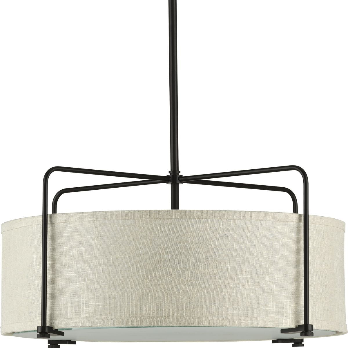 Open Box P350110-020-Progress Lighting-Kempsey - 11 Inch Height - Close-to-Ceiling Light - 3 Light - Flat Round Shade - Line Voltage-Antique Bronze Finish