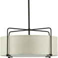 thumbnail image 5 of P350110-020-Progress Lighting-Kempsey - 11 Inch Height - Close-to-Ceiling Light - 3 Light - Flat Round Shade - Line Voltage-Antique Bronze Finish, 5 of 12