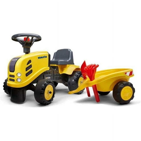 Komatsu FA286C Ride-on & Push-Along Kids Tractor with Trailer - 1.5-3 Years - Unisex