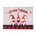 thumbnail image 2 of Gnomes Christmas Decorations Placemats Set of 6, Farmhouse Buffalo Plaid Red Black Cotton Line Stain Resistant Table Mats Washable Holidays Placemat For Kitchen Dining Table Winter Snowflakes, 2 of 6