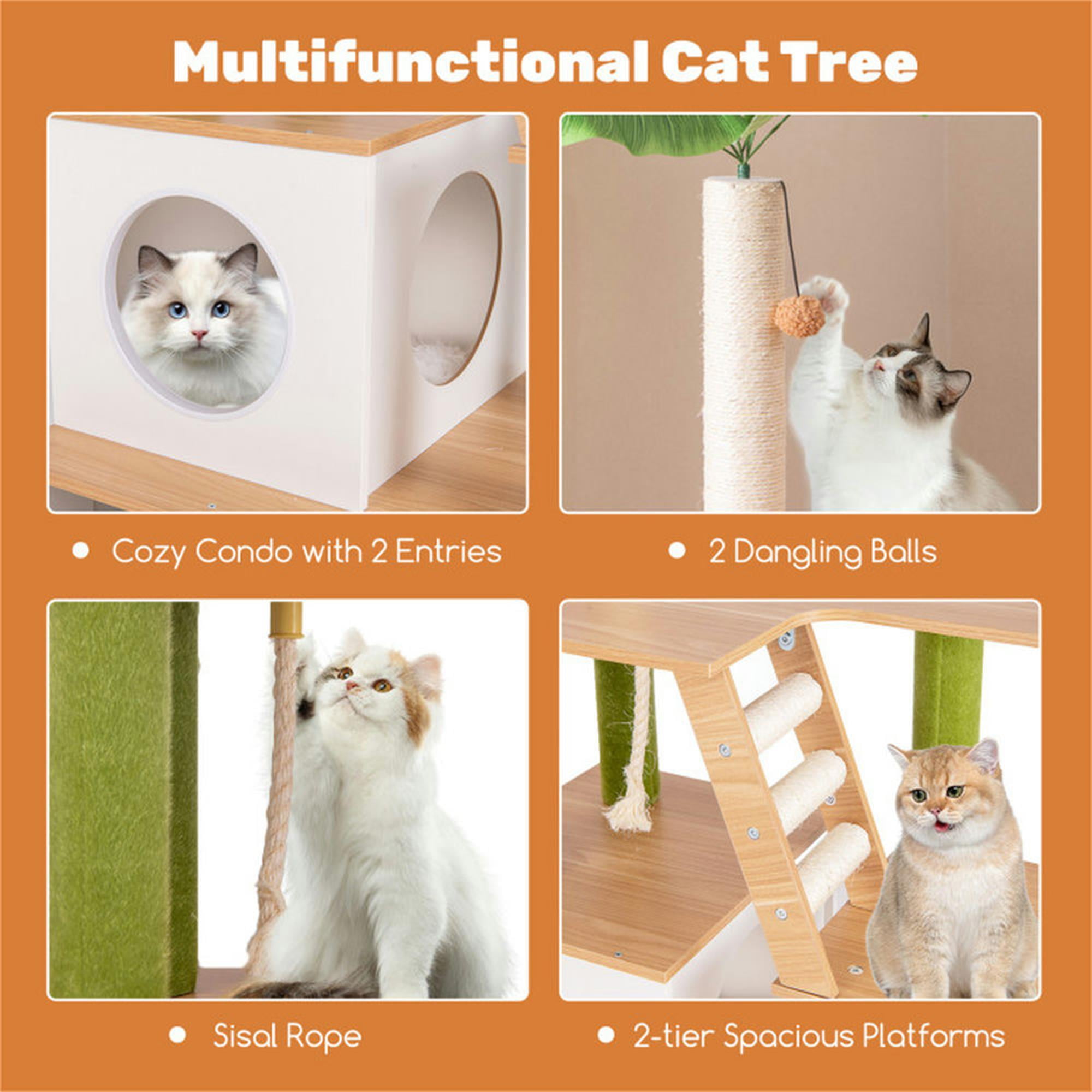 Pefilos 69" Cat Tree Tower with Litter Box Enclosure, 2-in-1 Modern Cat Condo with Scratching Posts, Washable Cushions, Hidden Cat Washroom, White Pefilos 69" Cat Tree Tower with Litter Box Enclosure, 2-in-1 Modern Cat Condo with Scratching Posts, Washable Cushions, Hidden Cat Washroom, White