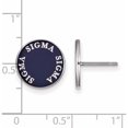 thumbnail image 2 of Sterling Silver S. Rh-Plated Logoart Sigma Enameled Post Earrings (12 X 12) Made In United States ss019sss, 2 of 5