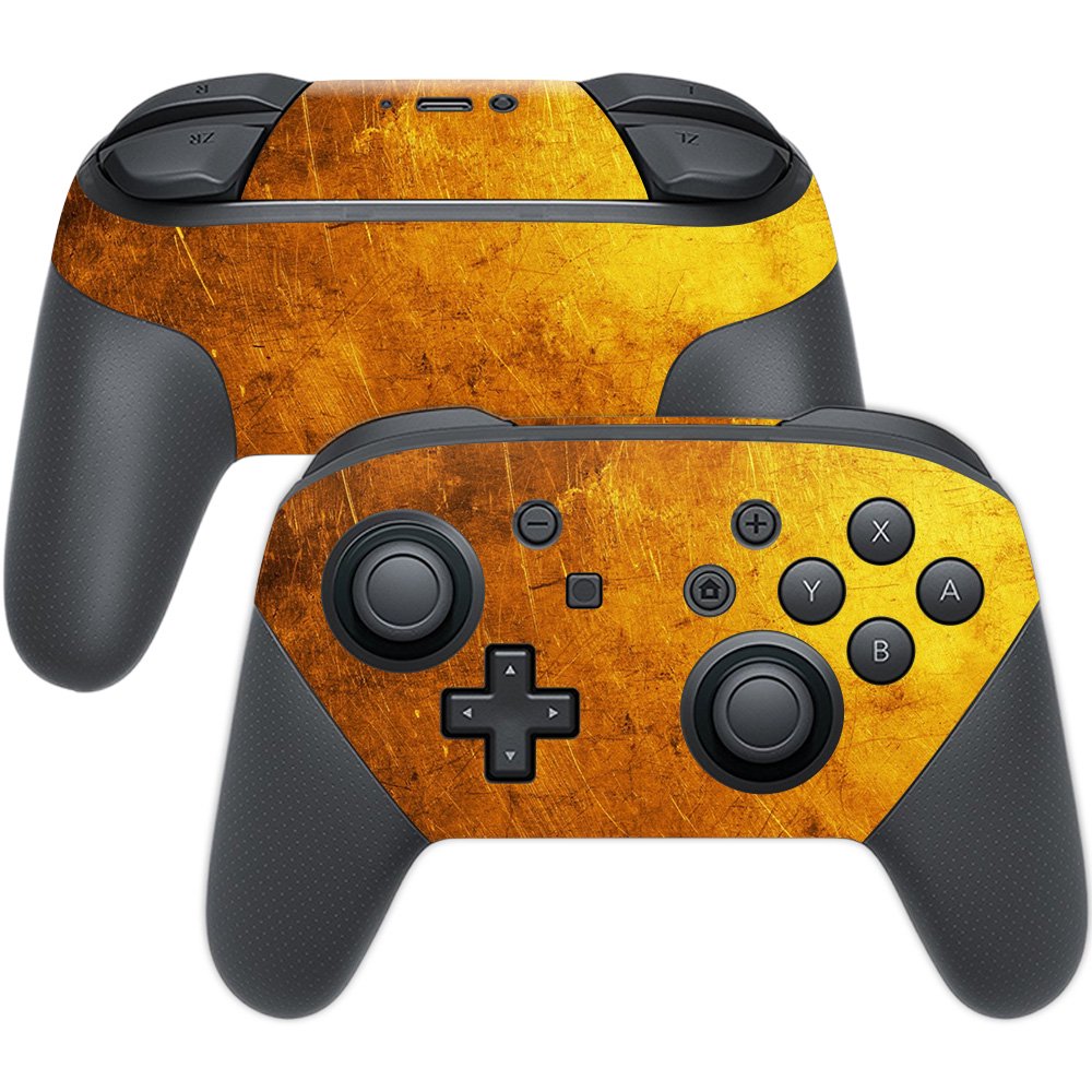 Skin Decal Wrap for Nintendo Switch Pro Controller Textured Gold