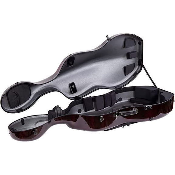 Crossrock 100% Carbon Fiber Case fits 4/4 Full-Size Cello, 7 Lb Lightweight