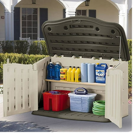 rubbermaid 135-gallon horizontal storage shed - walmart.com